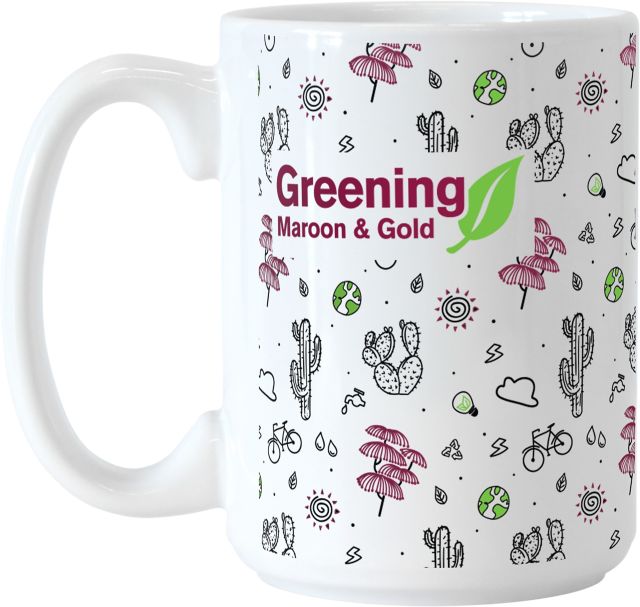 Arizona State University Greening Maroon and Gold 15 oz. Mug