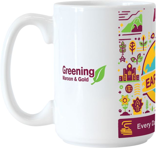 Arizona State University Greening Maroon and Gold Earth Day 15 oz. Mug