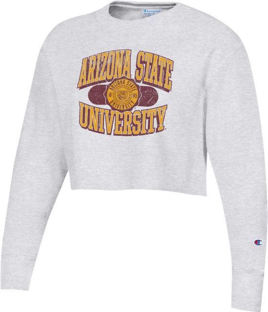 Arizona State University Sun Devils Women's Reverse Weave Cropped Crewneck Sweatshirt