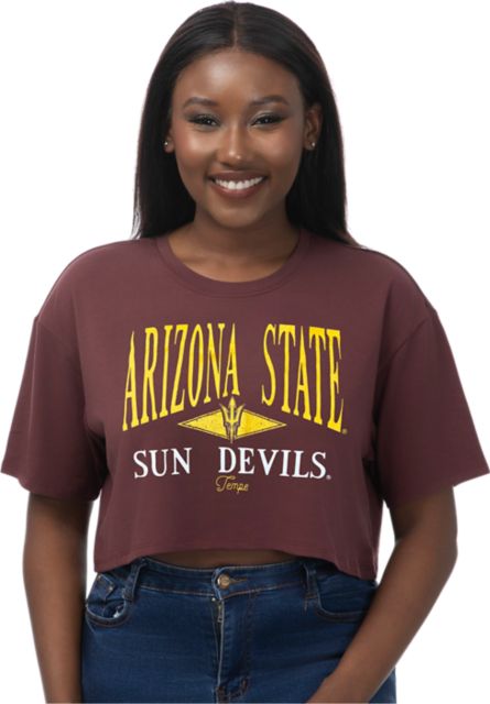 Arizona State University Women's Boxy Cropped Short Sleeve T-Shirt