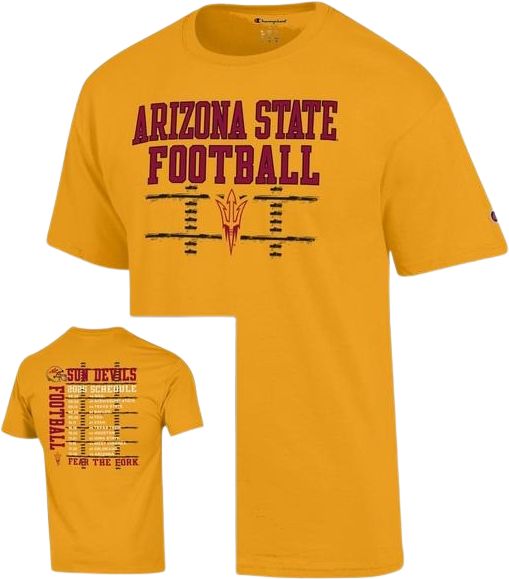 Arizona State University Sun Devils 2025 Football Schedule Short Sleeve T-Shirt