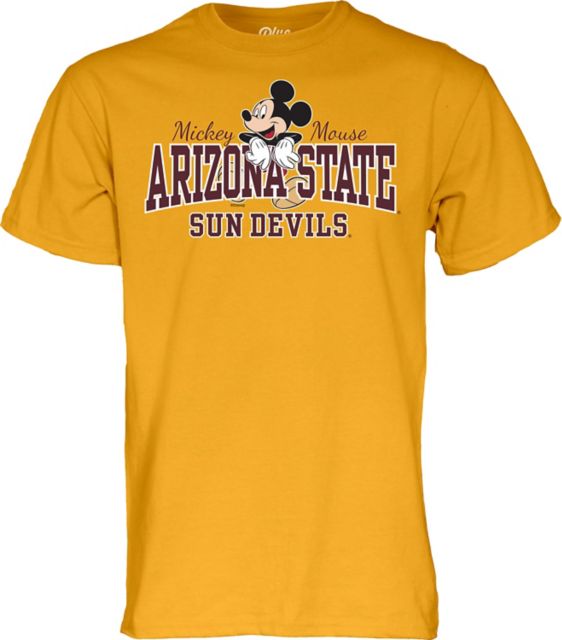Arizona State University Sun Devils Disney Short Sleeve T-Shirt | Blue 84 | Gold | Small