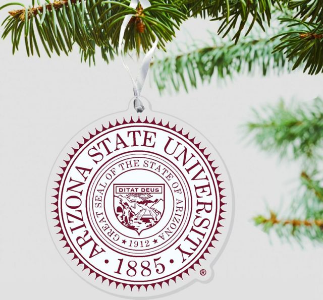 Arizona State University 3'' x 4'' Etched Plexiglass Ornament