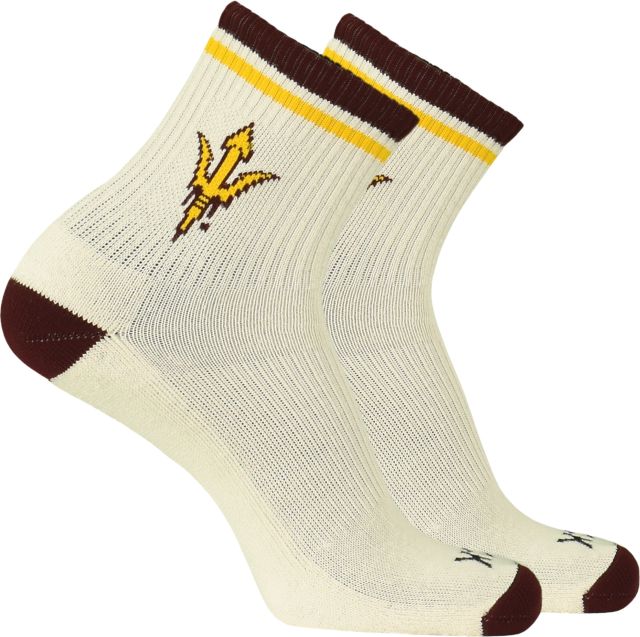 Arizona State University Vintage Quarter Crew Socks