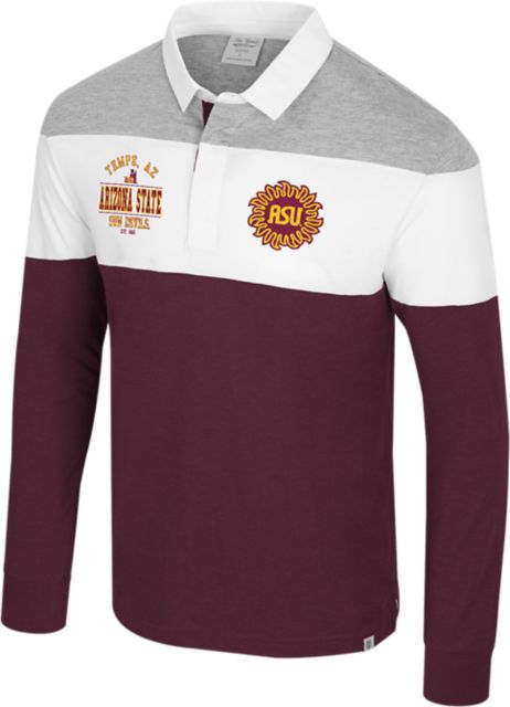 Arizona State University Sun Devils Ground Floor Long Sleeve Rugby Polo