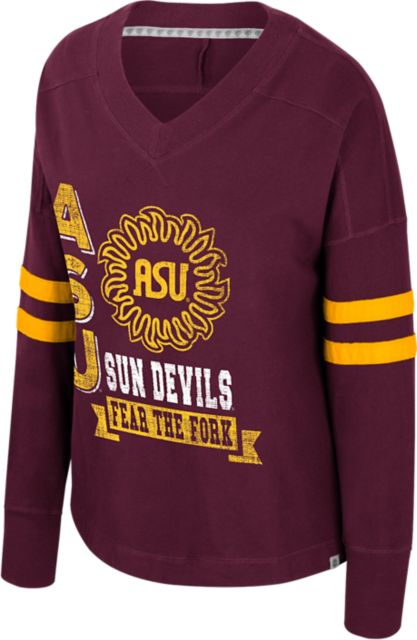 Arizona State University Women's Violet Oversized Long Sleeve Knit T-Shirt