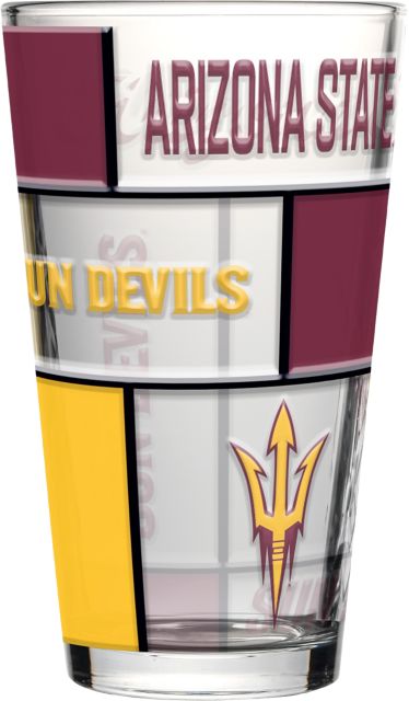 Arizona State University 16oz Quilted Stained Pint Glass