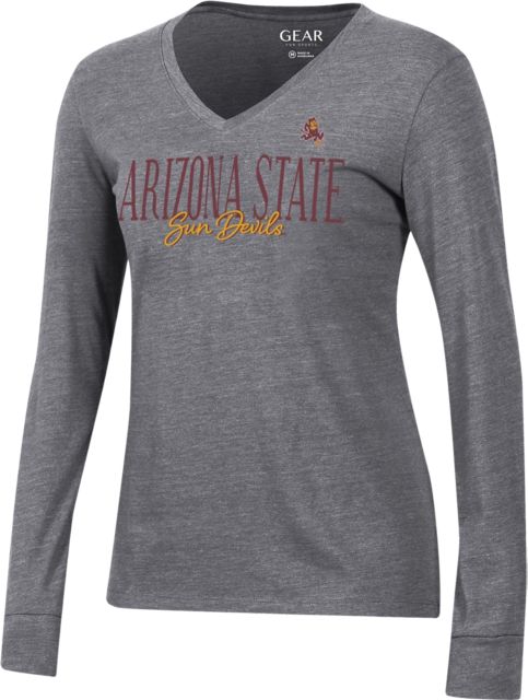 Arizona State University Women's Sun Devils V-Neck Long Sleeve T-Shirt