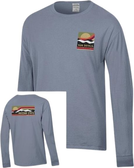 Arizona State University Sun Devils Mountains Comfort Wash Garment Dyed Long Sleeve T-Shirt