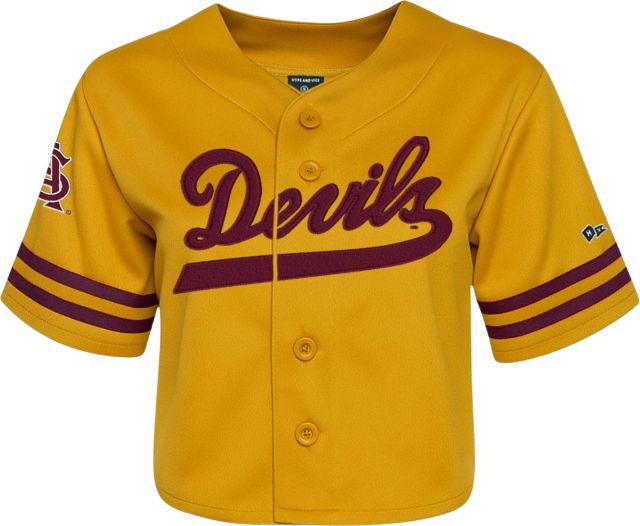 Arizona State University Sun Devils Women's Cropped Baseball Jersey