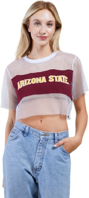 Arizona State University Women's Mesh Cropped T-Shirt