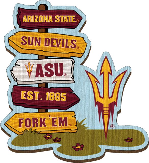 Arizona State University Sun Devils Halftime Sign Post Magnet