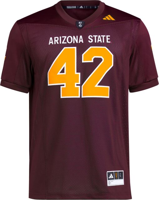 Arizona State University #42 Tillman Premier Football Jersey | Adidas | Team Maroon | XLarge