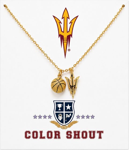 Arizona State University Basketball Charm Necklace