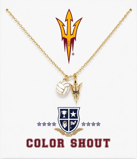Arizona State University Volleyball Charm Necklace