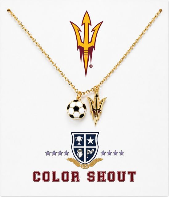 Arizona State University Soccer Charm Necklace