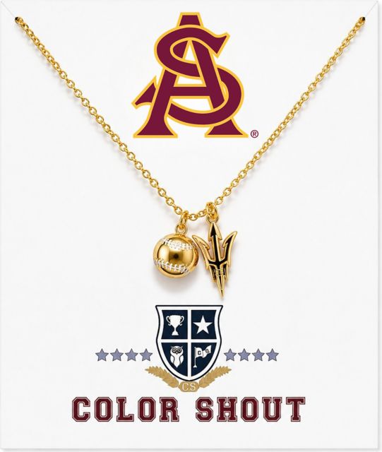 Arizona State University Softball Charm Necklace
