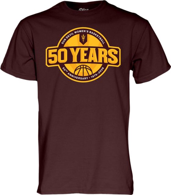 Arizona State Sun Devil Women’s Basketball 50th Anniversary Short Sleeve T-Shirt