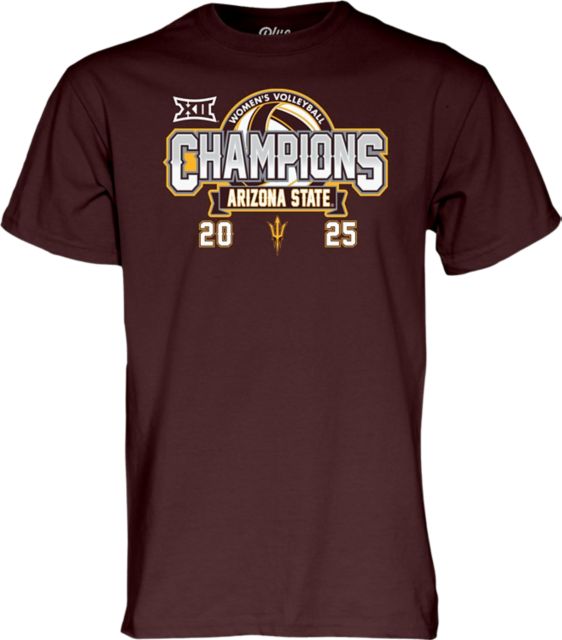 Arizona State Women's Volleyball 2025 Big 12 Champions Short Sleeve T-Shirt