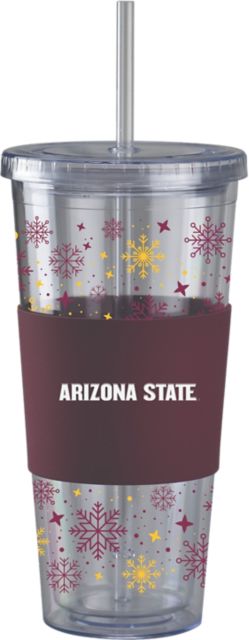Arizona State University Straw Snowflake Tumbler