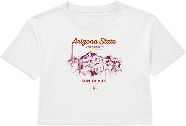Arizona State University Sun Devils Women's Cropped Short Sleeve T-Shirt