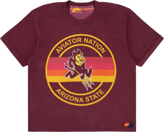 Arizona State University Aviator Nation Women's Boyfriend Short Sleeve T-Shirt