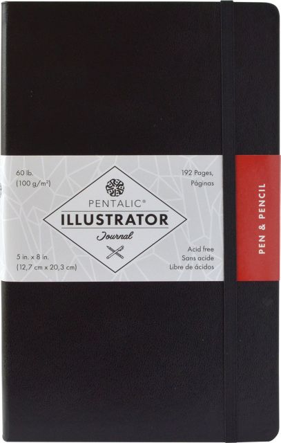 Pentalic Espresso 5x8 60 lb. (100 gsm) Illustrator Journal 192 Page Book