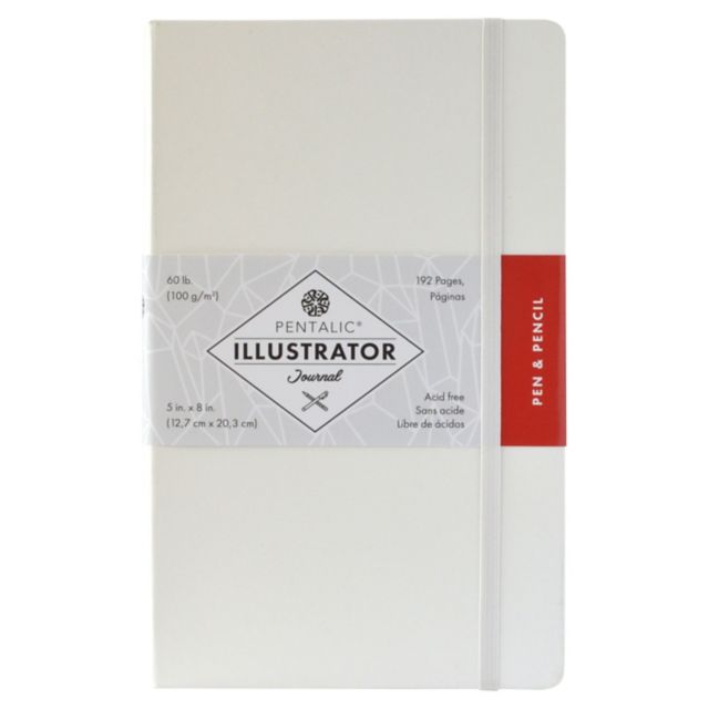 Pentalic Illustrators Sketchbook, 8-Inch by 5-Inch, White Chocolate