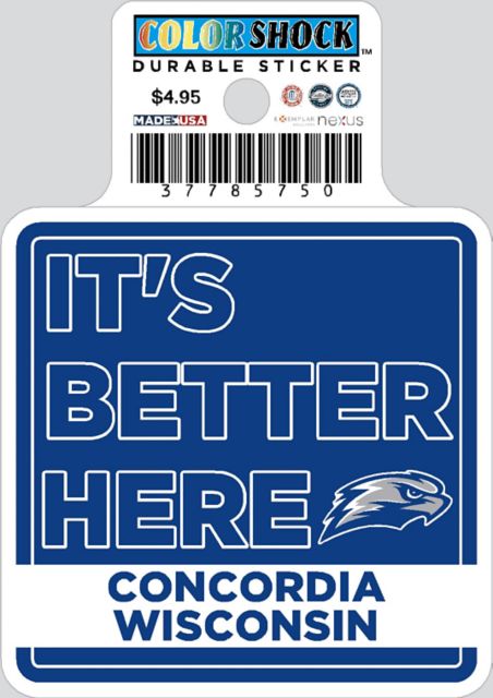 Concordia University Wisconsin Falcons Durable Sticker