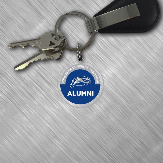 Concordia University Wisconsin Falcons Laser Cut Keytag
