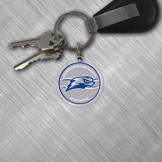 Concordia University Wisconsin Falcons Laser Cut Keychain