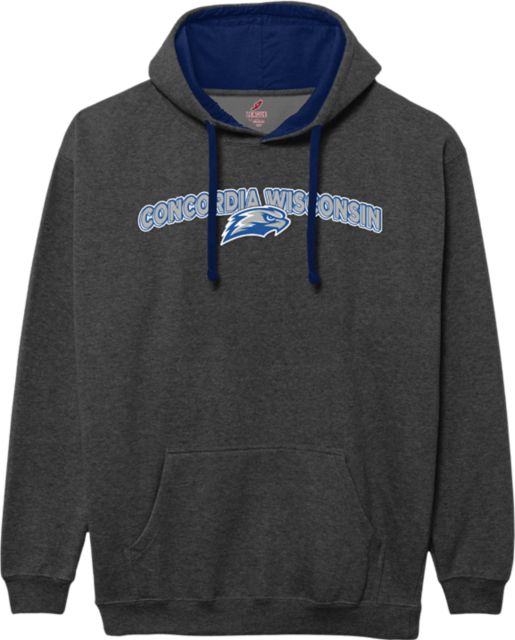 Concordia University Wisconsin Falcons Colorblock Hooded Sweatshirt