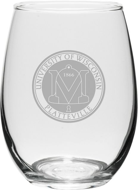 University of Wisconsin - Platteville 21 oz. Stemless Wine Glass