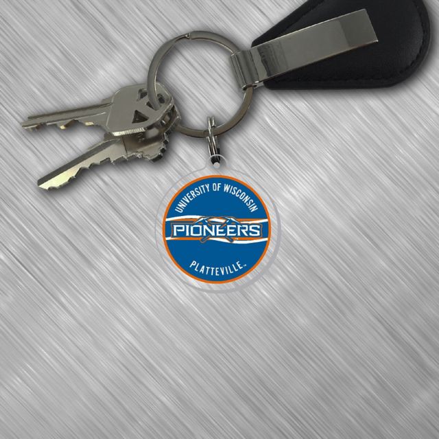 University of Wisconsin - Platteville Pioneers Laser Cut Keytag