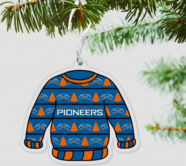 University of Wisconsin - Platteville Pioneers 3'' x 4'' Etched Ornament