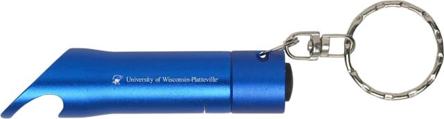 University of Wisconsin - Platteville Pioneers Keychain with Bottle Opener Flashlite