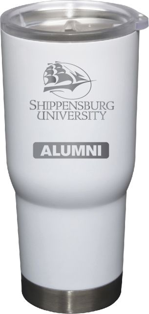 22 oz White Stainless Steel Tumbler Alumni