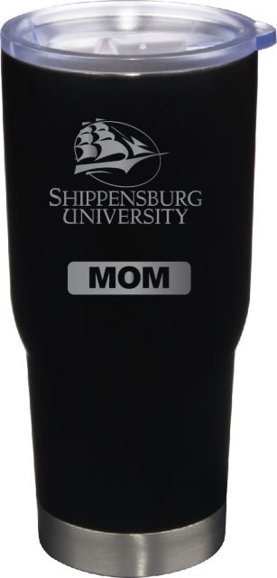 22 oz Matte Black Stainless Steel Tumbler Mom