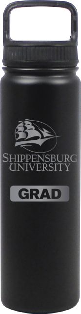 24 oz Matte Black Stainless Steel Water Bottle Grad