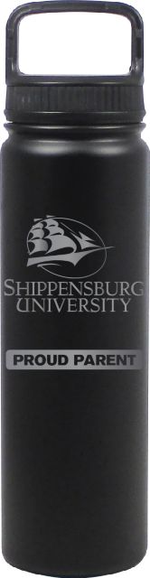 24 oz Matte Black Stainless Steel Water Bottle Proud Parent