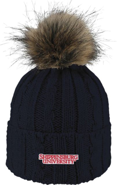 Shippensburg University Women's Fur Pom Beanie