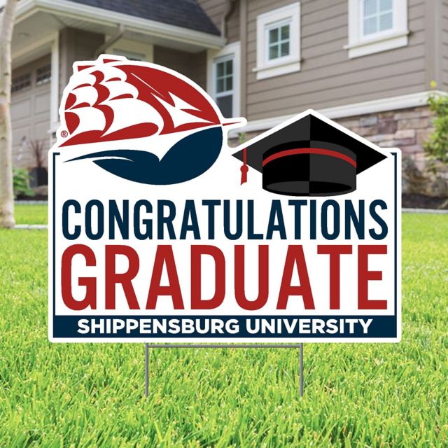 Shippensburg University Grad 22 x 19 Lawn Sign