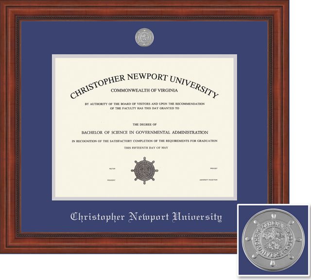 Christopher Newport University 8.5 x 11 in. Millenium Diploma Frame