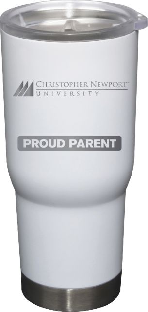 22 oz White Stainless Steel Tumbler Proud Parent