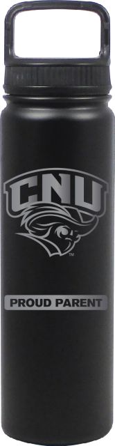 24 oz Matte Black Stainless Steel Water Bottle Proud Parent