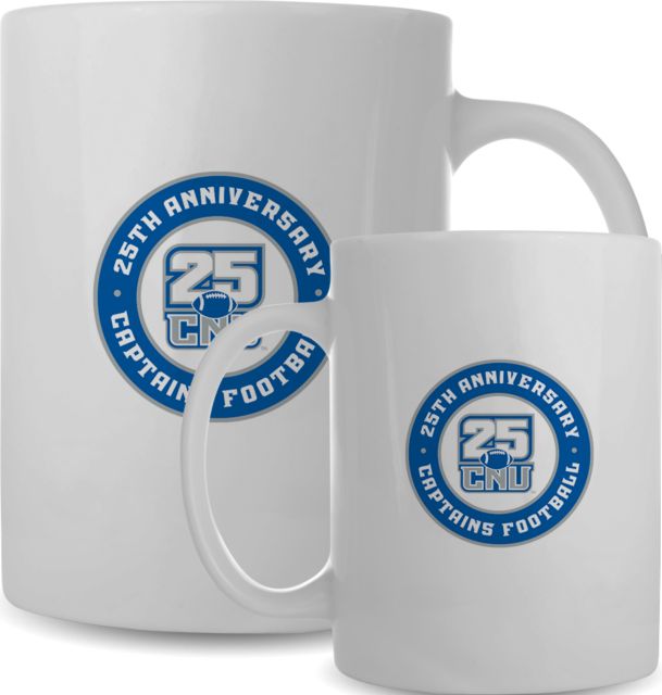 Christopher Newport University Captains Football 25th Anniversary 15 oz. Mug