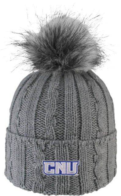Christopher Newport University Women's Fur Pom Beanie
