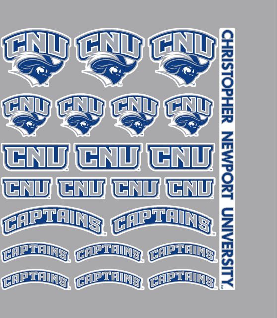 Christopher Newport University Captains Sticker Sheet