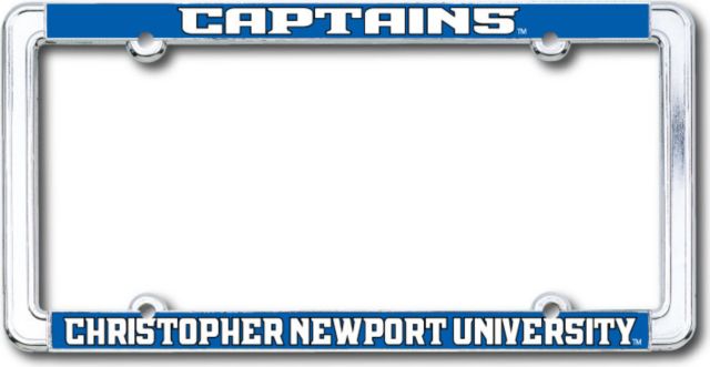 Christopher Newport University  Captains Thin Dome License Plate Frame