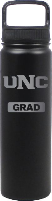 24 oz Matte Black Stainless Steel Water Bottle Grad